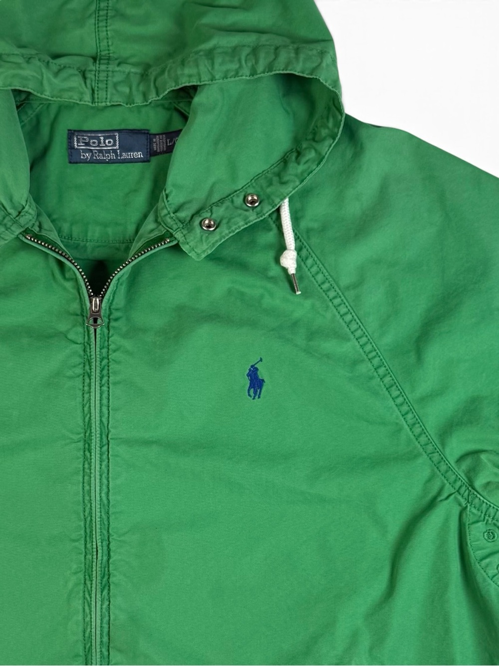 Polo Ralph Lauren Green Hooded Cotton Twill Jacket Men’s Large - Picture 3 of 11